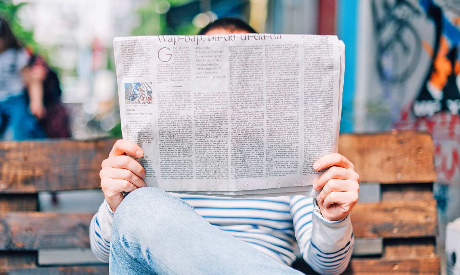 Person Reading Newspaper Person Reading Newspaper
